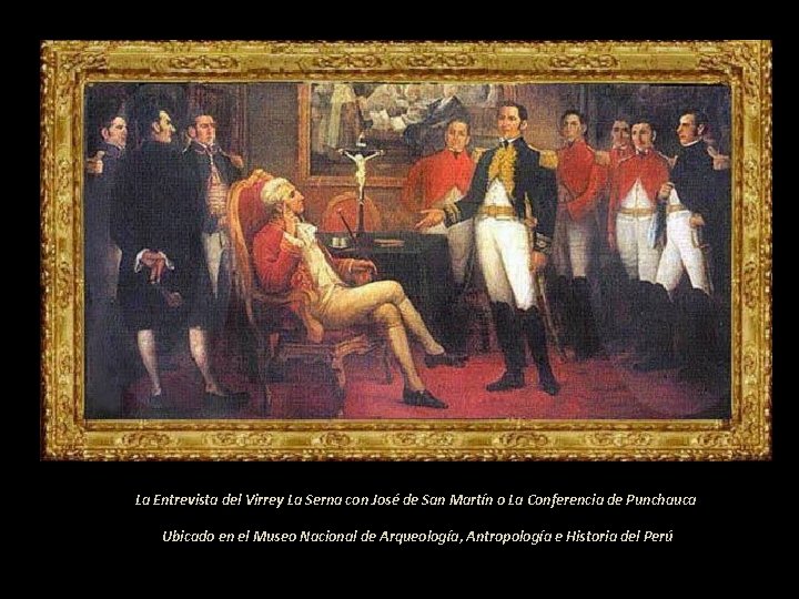 Bocetos de La entrevista del Virrey La Serna con José de San Martín o