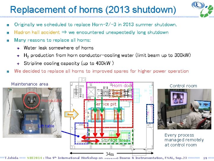 Replacement of horns (2013 shutdown) Originally we scheduled to replace Horn-2/-3 in 2013 summer