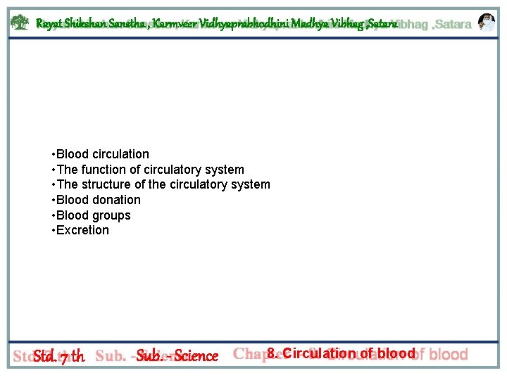 Rayat Shikshan Sanstha , Karmveer Vidhyaprabhodhini Madhya Vibhag , Satara • Blood circulation •