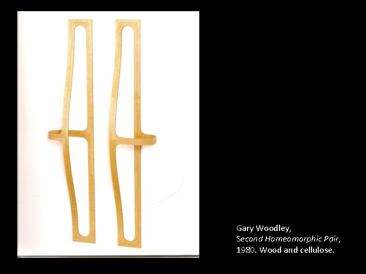 Gary Woodley, Second Homeomorphic Pair, 1980. Wood and cellulose. 