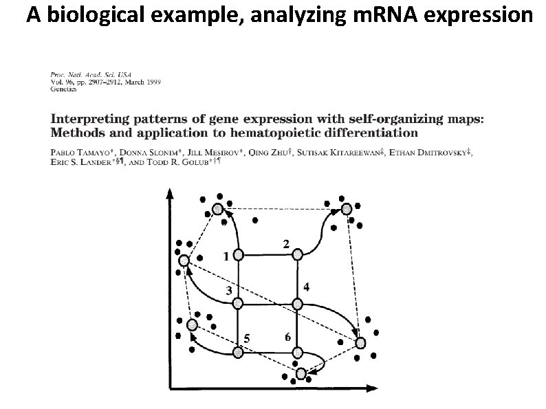 A biological example, analyzing m. RNA expression 