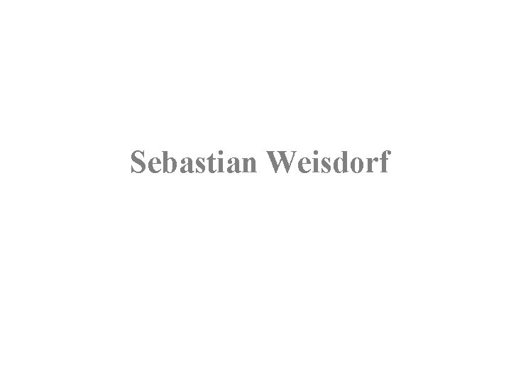 Sebastian Weisdorf 