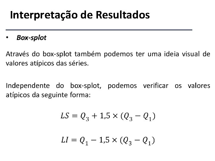 Interpretação de Resultados 