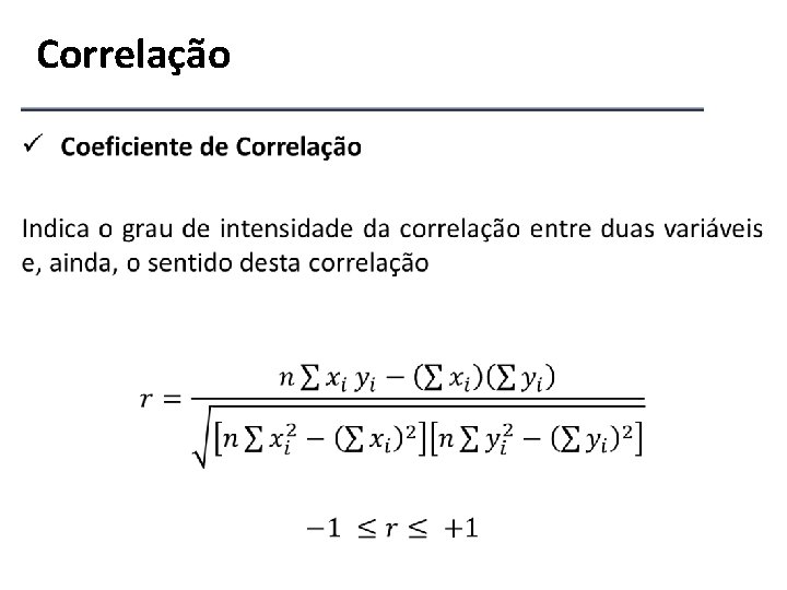 Correlação 