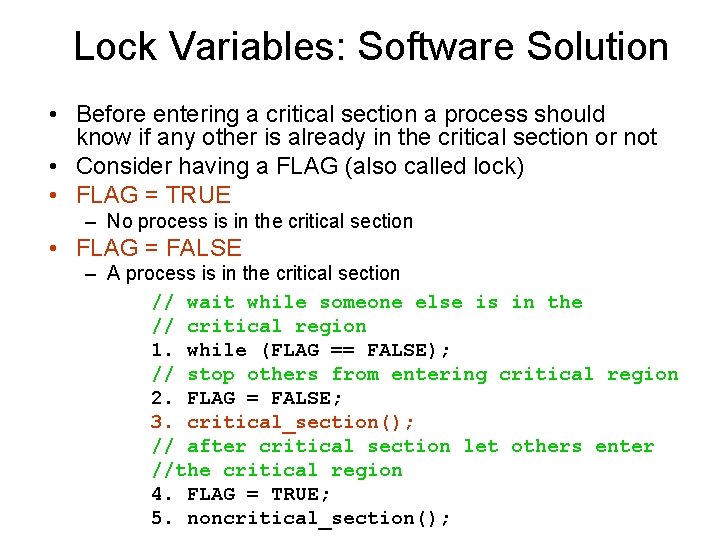 Operating Systems Busy Waiting Algorithms Lecture 11 Lock
