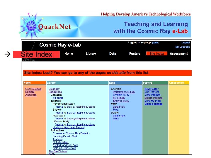 Teaching and Learning with the Cosmic Ray e-Lab 