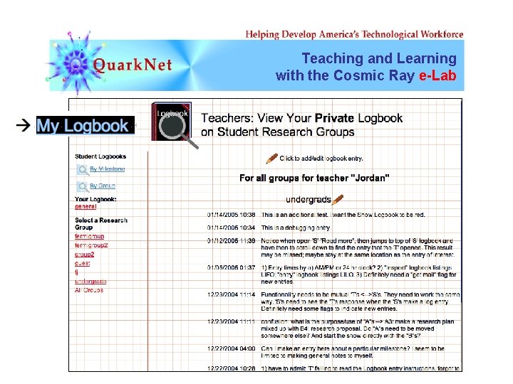 Teaching and Learning with the Cosmic Ray e-Lab 