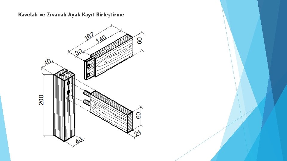 Kavelalı ve Zıvanalı Ayak Kayıt Birleştirme 