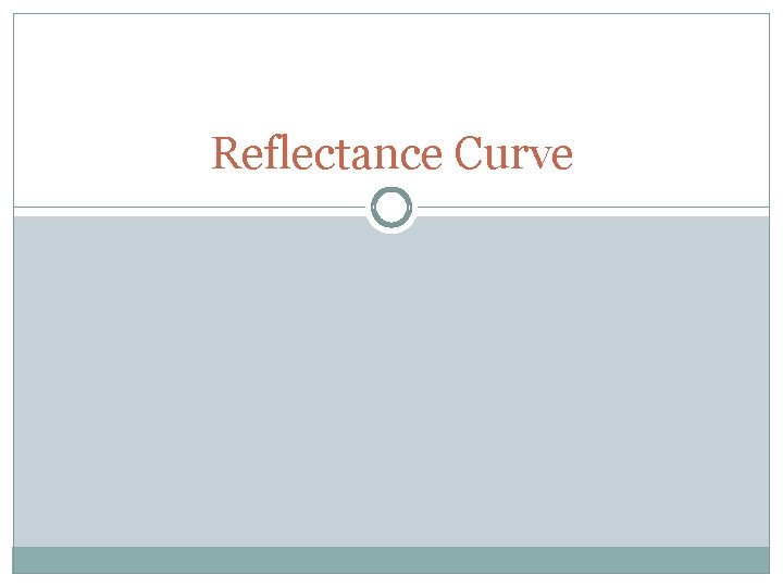 Reflectance Curve 