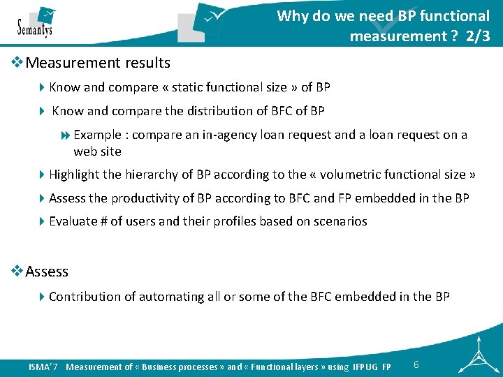 Why do we need BP functional measurement ? 2/3 v. Measurement results 4 Know