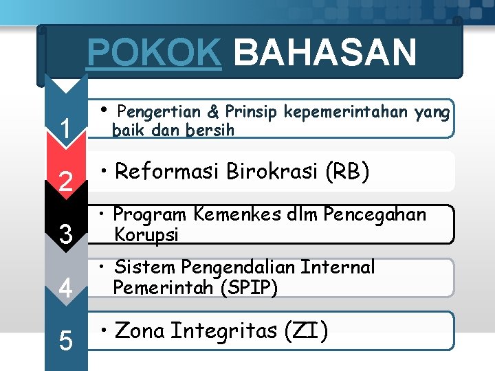 POKOK BAHASAN 1 2 • Pengertian & Prinsip kepemerintahan yang baik dan bersih •