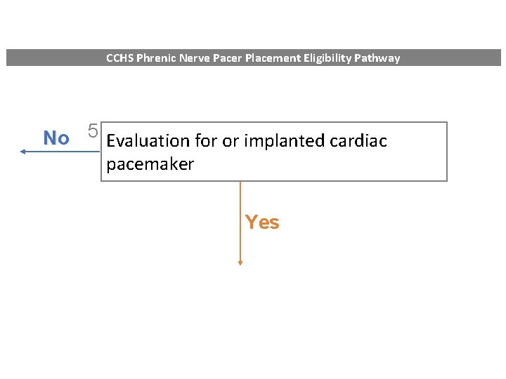 CCHS Phrenic Nerve Pacer Placement Eligibility Pathway No 5 Evaluation for or implanted cardiac