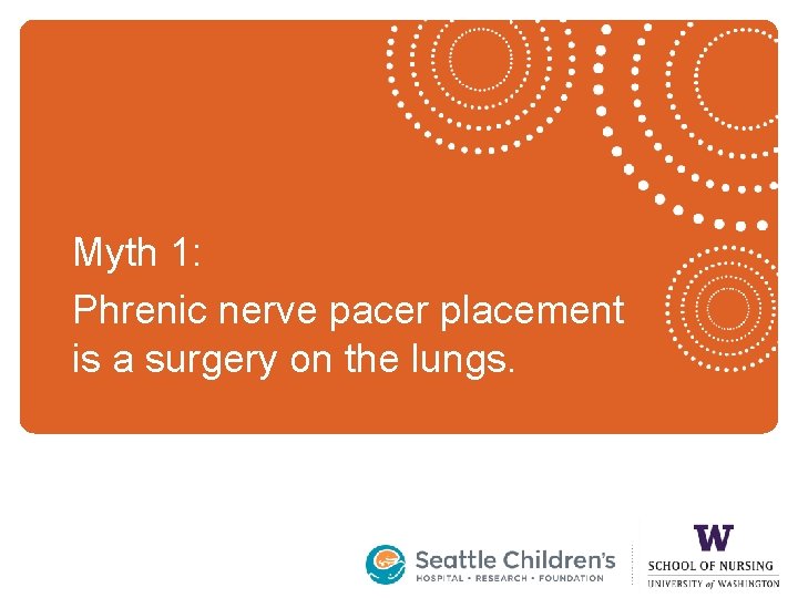 Myth 1: Phrenic nerve pacer placement is a surgery on the lungs. 