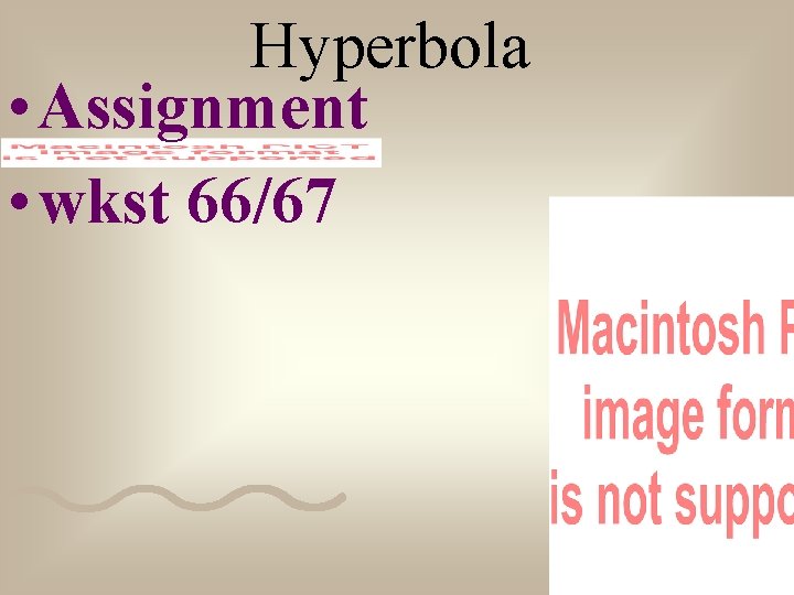 Hyperbola • Assignment • wkst 66/67 