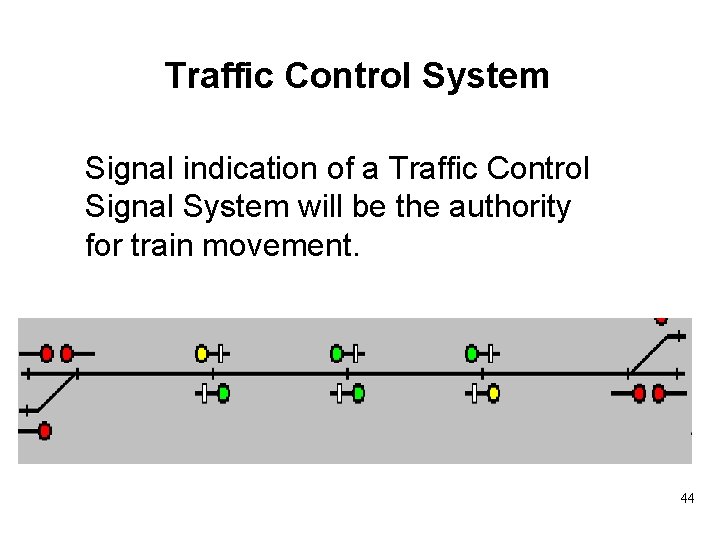 Traffic Control System Signal indication of a Traffic Control Signal System will be the