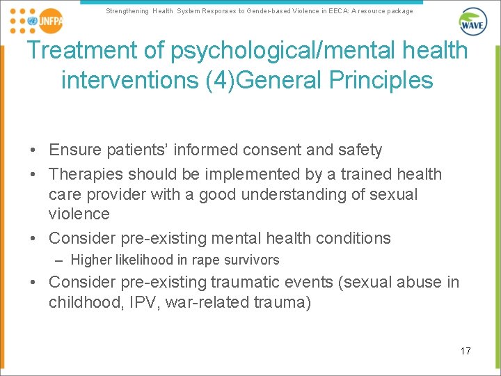 Strengthening Health System Responses to Gender-based Violence in EECA: A resource package Treatment of