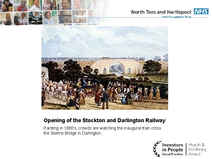 Opening of the Stockton and Darlington Railway Painting in 1880’s, crowds are watching the