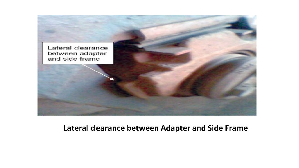 Lateral clearance between Adapter and Side Frame 