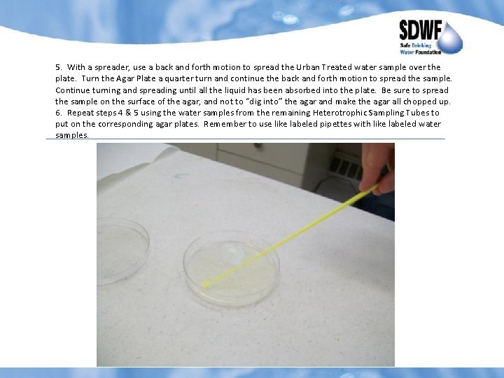 5. With a spreader, use a back and forth motion to spread the Urban