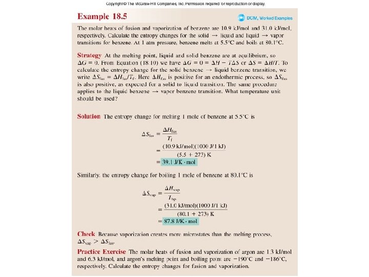 Worked Example 18. 5 