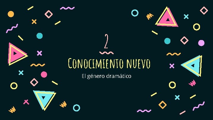 2 Conocimiento nuevo El género dramático 