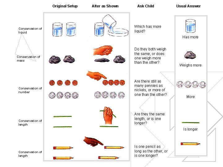 Original Setup Conservation of liquid Alter as Shown Ask Child Usual Answer Which has