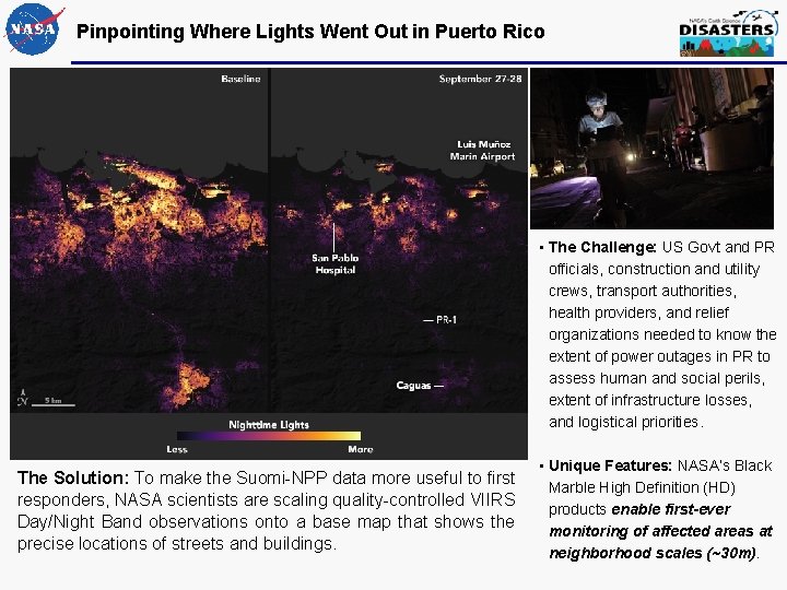 Pinpointing Where Lights Went Out in Puerto Rico • The Challenge: US Govt and