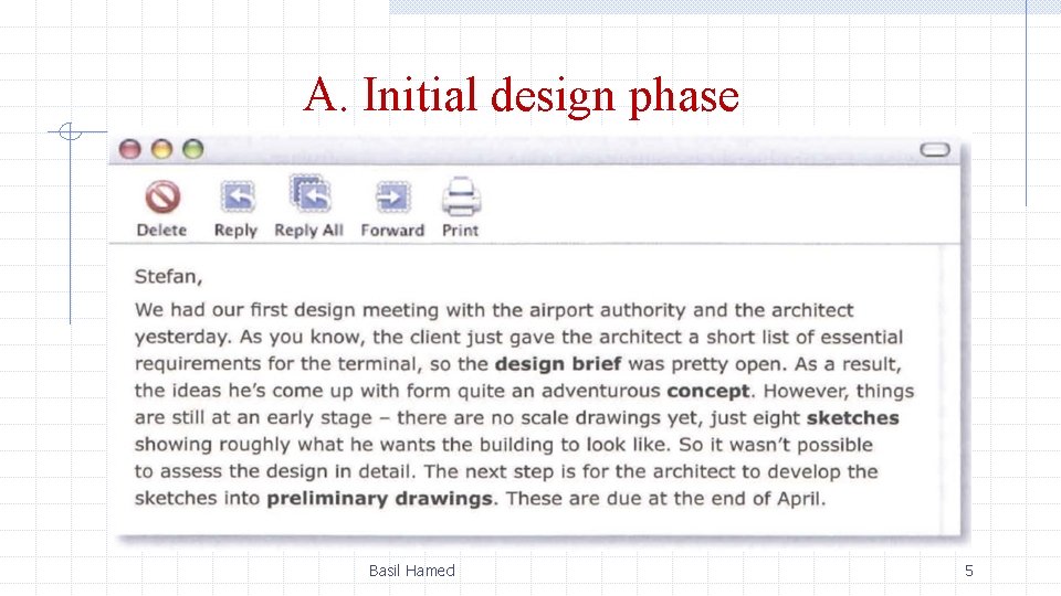 A. Initial design phase Basil Hamed 5 