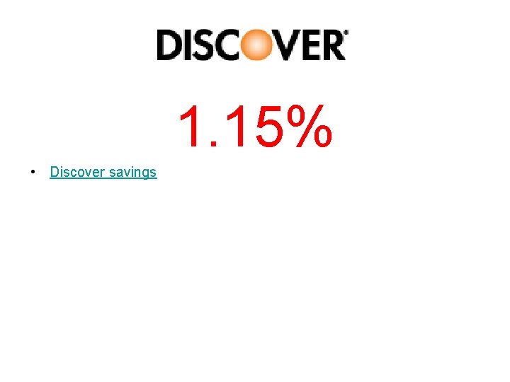 1. 15% • Discover savings 