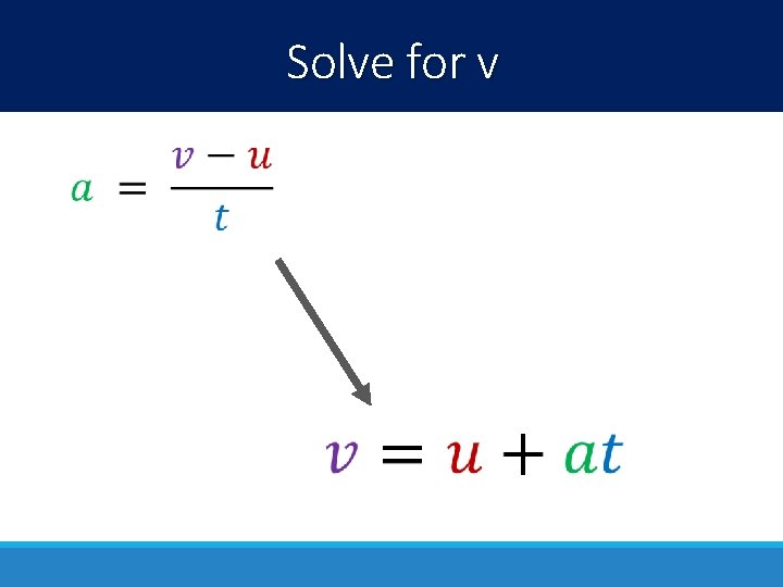 Solve for v 