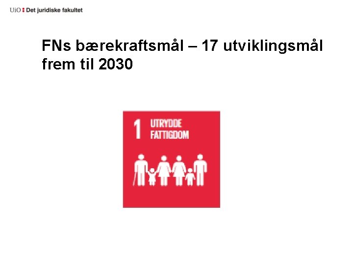 FNs bærekraftsmål – 17 utviklingsmål frem til 2030 