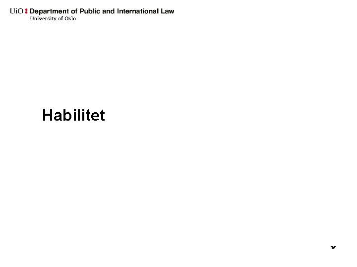 Habilitet 35 