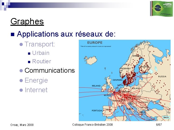 Graphes n Applications aux réseaux de: l Transport: Urbain n Routier n l Communications