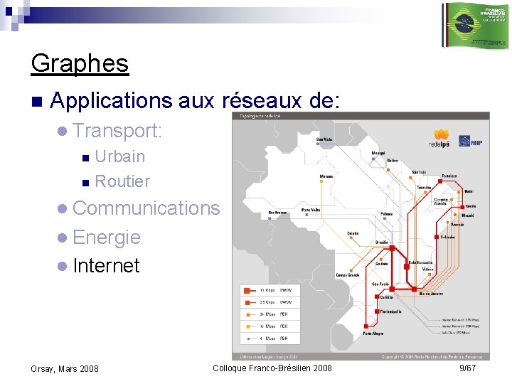 Graphes n Applications aux réseaux de: l Transport: Urbain n Routier n l Communications