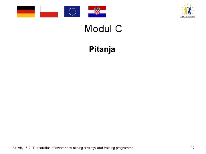 Modul C Pitanja Activity: 5. 2 - Elaboration of awareness raising strategy and training