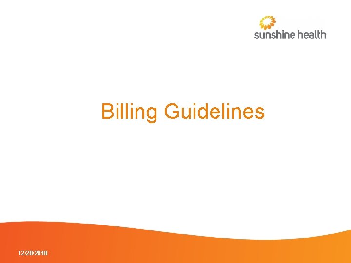 Billing Guidelines 12/20/2018 