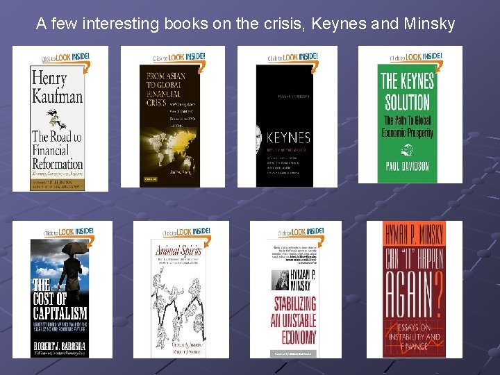 A few interesting books on the crisis, Keynes and Minsky 