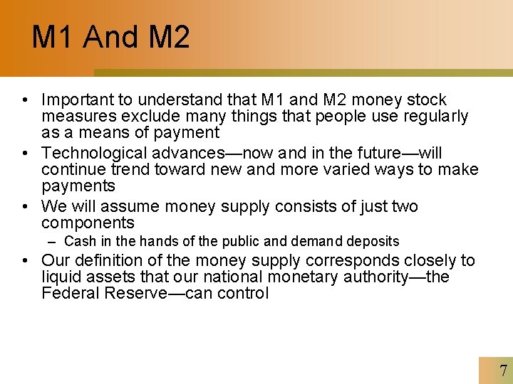 M 1 And M 2 • Important to understand that M 1 and M