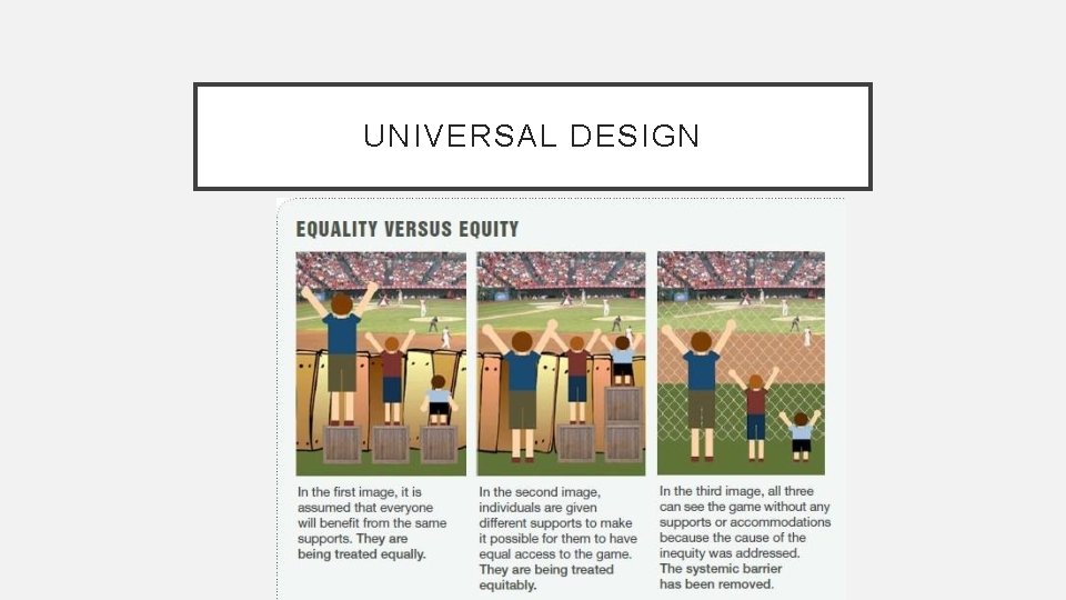 UNIVERSAL DESIGN UNIVERSAL DESIGN