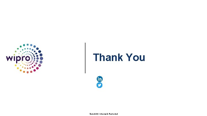 Thank You Sensitivity: Internal & Restricted 