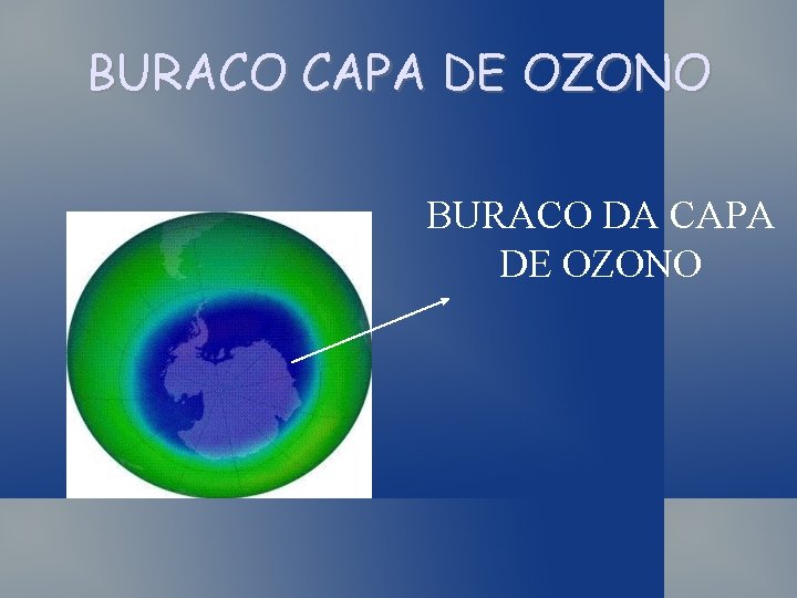 BURACO CAPA DE OZONO BURACO DA CAPA DE OZONO 