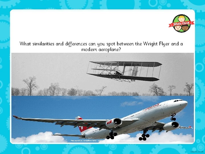 What similarities and differences can you spot between the Wright Flyer and a modern
