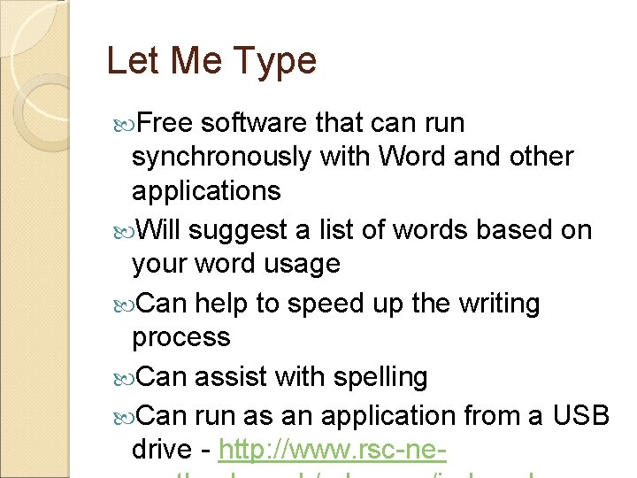 Let Me Type Free software that can run synchronously with Word and other applications