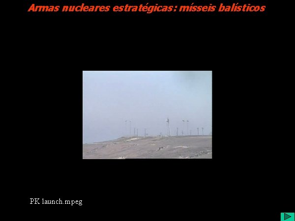 Armas nucleares estratégicas: mísseis balísticos PK launch. mpeg 