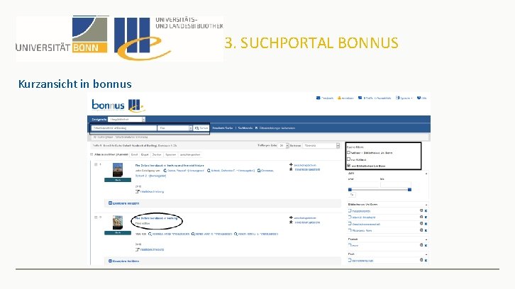 3. SUCHPORTAL BONNUS Kurzansicht in bonnus 