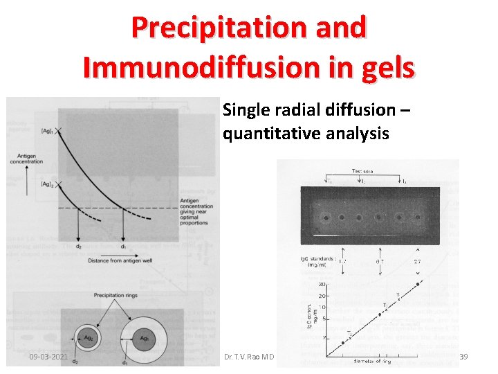 Precipitation and Immunodiffusion in gels Single radial diffusion – quantitative analysis 09 -03 -2021