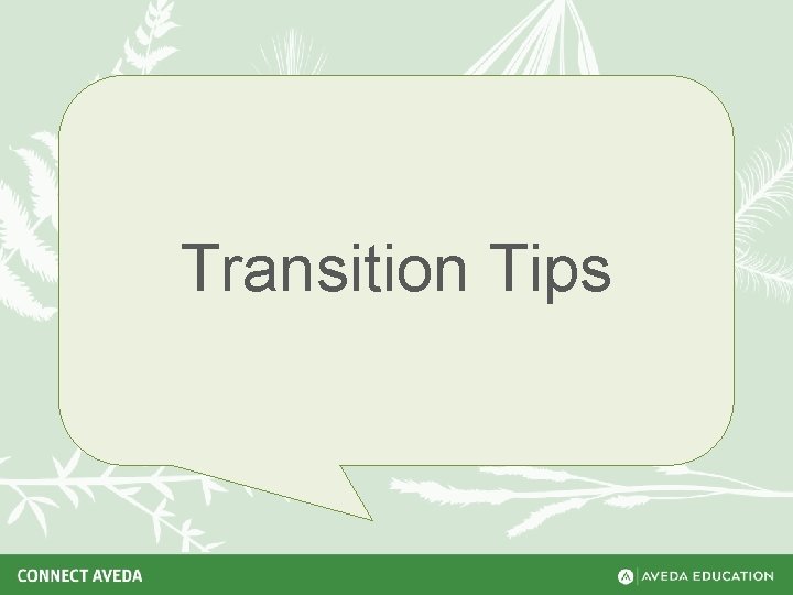Transition Tips 