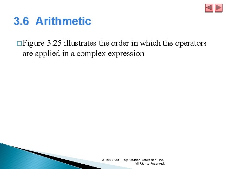 3. 6 Arithmetic � Figure 3. 25 illustrates the order in which the operators 3. 6 Arithmetic � Figure 3. 25 illustrates the order in which the operators