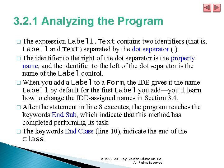 3. 2. 1 Analyzing the Program � The expression Label 1. Text contains two 3. 2. 1 Analyzing the Program � The expression Label 1. Text contains two