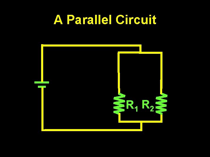 A Parallel Circuit R 1 R 2 